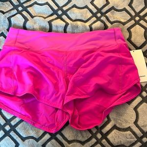 Lululemon Speed Up MR short 4” lined. Never worn with tags